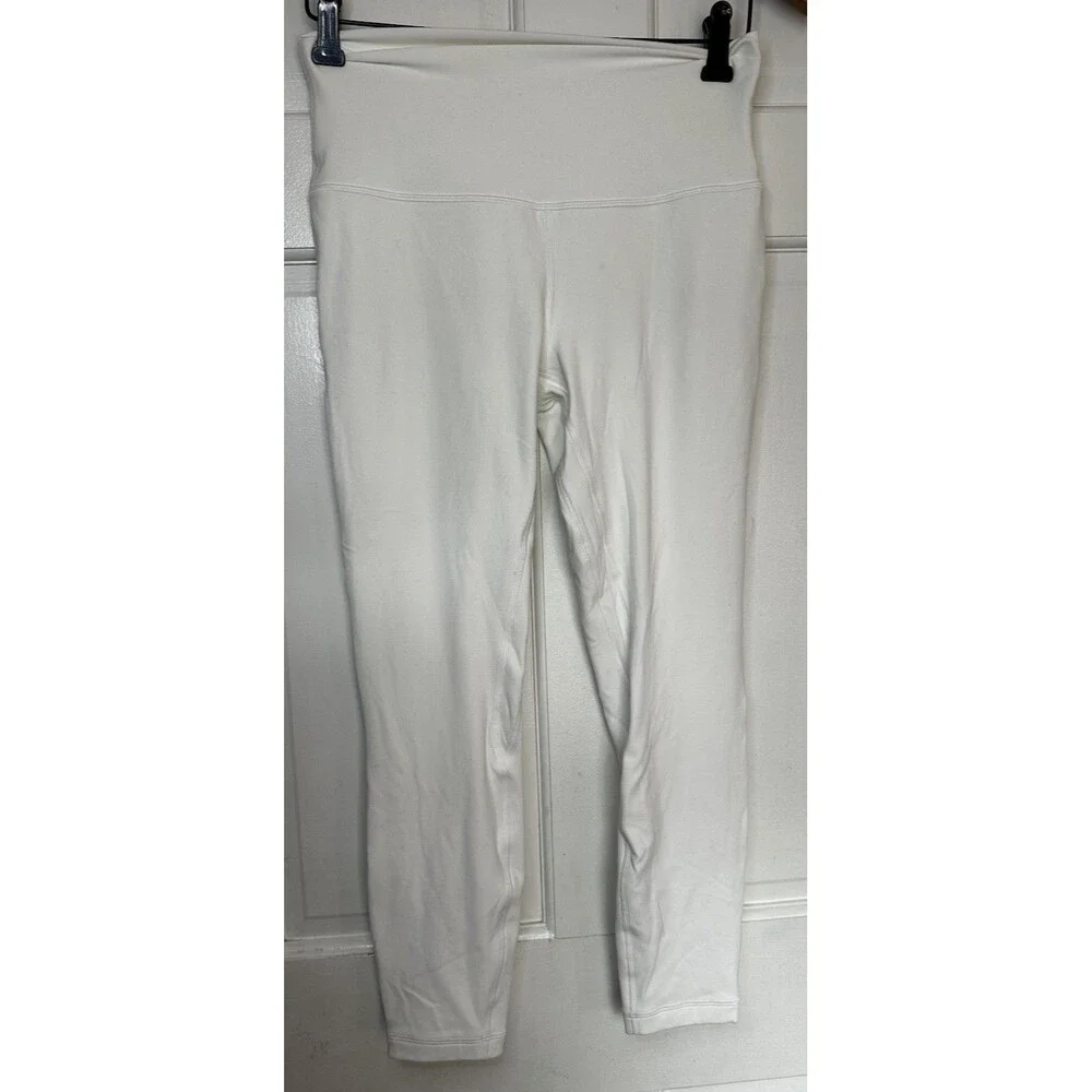 Lululemon Align White Ankle Leggings 25" High Waist Regular Women's Size 8 - Picture 5 of 7